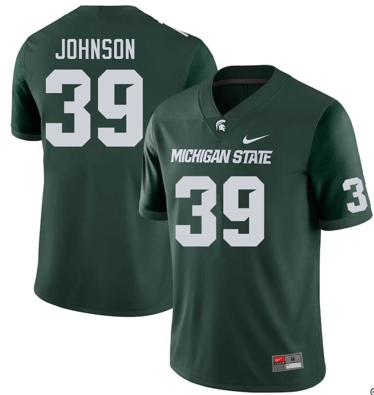 Men #39 Evan Johnson Michigan State Spartans College Football Jerseys Sale-Green